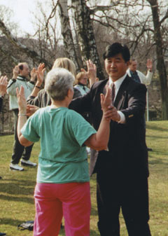 1995年4月，李洪志師父在瑞典哥德堡（Gothenburg）舉辦了七天的傳功講法班。