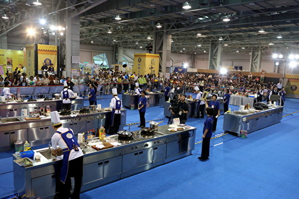 第五屆全世界中國菜廚技大賽亞太初賽6月16日第四場比賽。(攝影：林伯東／大紀元)
