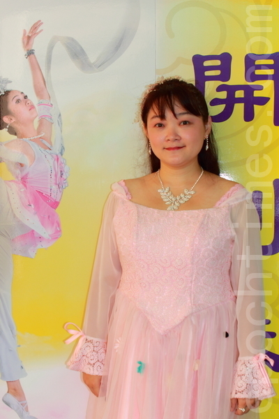 第六屆「全世界歌劇唱法聲樂大賽」19日在台灣藝術大學舉辦。圖為張盈盈選手。（攝影：許基東／大紀元）