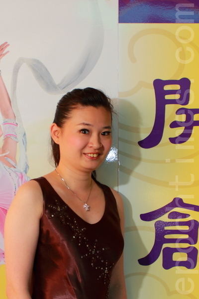 第六屆「全世界歌劇唱法聲樂大賽」19日在台灣藝術大學舉辦。圖為柯婷琦選手。（攝影：許基東／大紀元）