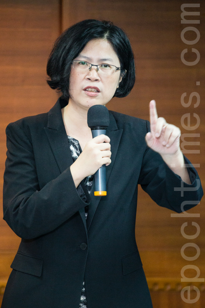 台湾法轮功人权律师朱婉琪。（摄影：陈柏州／大纪元）