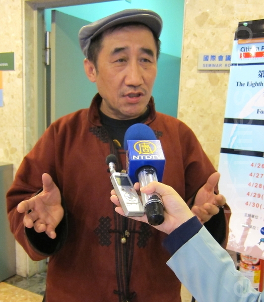 内蒙古人民党主席席海明。（摄影：钟元／大纪元）