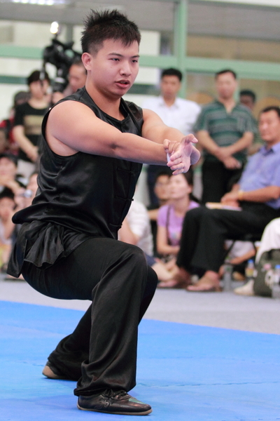 2013年新唐人第四届“全世界华人武术大赛”亚太初赛南方拳术组选手高培钧。(许基东/大纪元) 