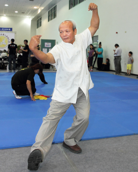 國際蓬萊派螳螂拳總會總教練施正中。（攝影：梁淑菁/大紀元）