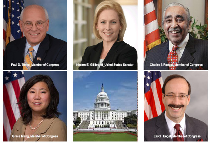 向2014神韻晚會發來褒獎的部分美國國會議員。（大紀元合成圖片） 