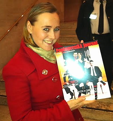 雜誌創始人Olga Papkovitch在2014年1月15日紐約林肯中心的神韻晚會。（龐慧兒/大紀元）