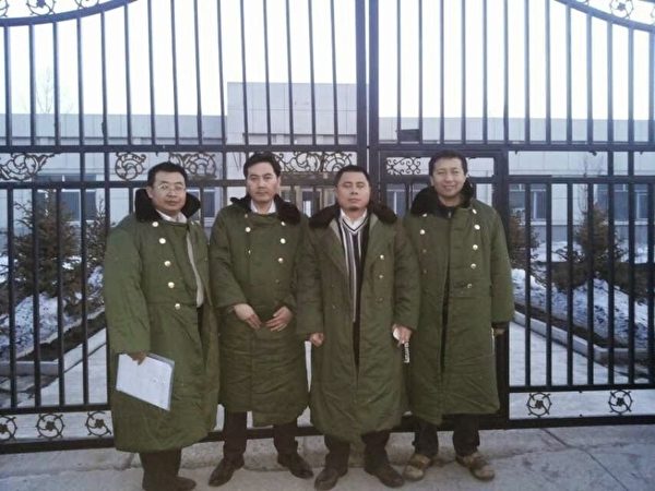 為法輪功學員辯護的中國4位人權律師在黑龍江建三江遭到非法綁架和酷刑，4律師被毆打致共24根肋骨骨折。（網絡圖片）