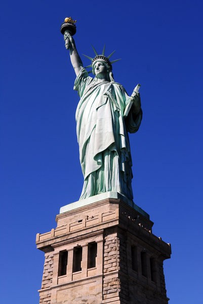 紐約自由女神像。（戴兵／大紀元）