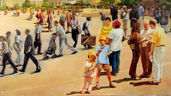 《交叉路口》，Kathleen Gillis，油彩．畫布，148x81cm ，2006
