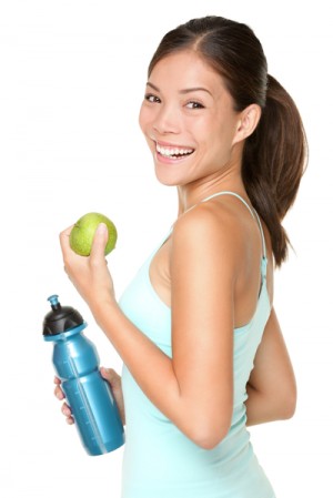Fitness woman happy smiling
