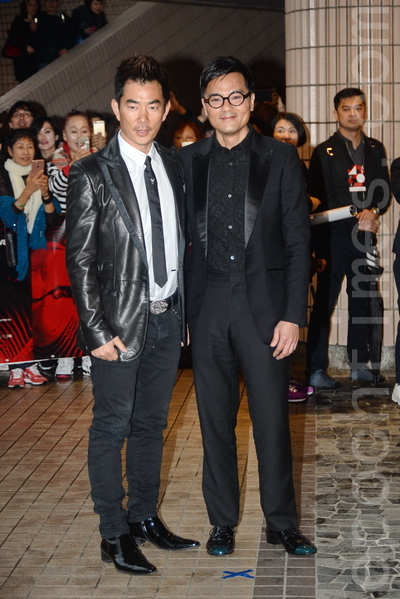 《樹大招風》演員任賢齊、林家棟雙雙出席首映禮。（宋祥龍／大紀元）