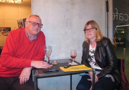 3月23日晚，Paul Daleman和Gerda Welttaesaela觀看了布魯日的神韻演出。 （麥蕾／大紀元）