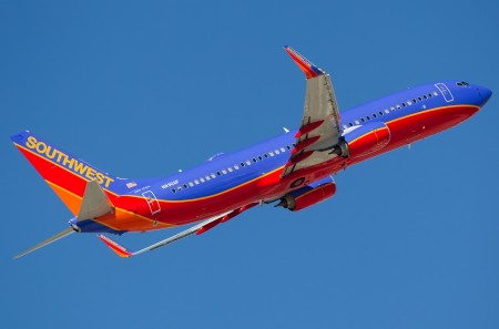 美国西南航空的波音（Boeing）737-800飞机。（Southwest Airlines）