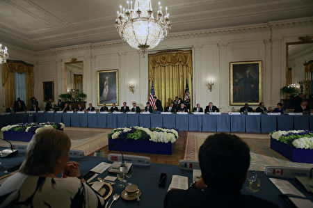 第四届核安全峰会3月31日在美国首都华盛顿开始举行，其主题是关系到全人类生命安全的核威胁。 ( Dennis Brack - Pool/Getty Images)