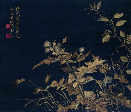 林玉山 1984《春草》 纸、泥金， 43.2×52（中华文化总会提供）
