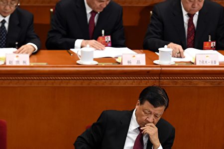 主管宣傳領域的中共常委劉雲山被外界認為處境不妙。圖為劉雲山2016年3月5日在北京兩會上。 (WANG ZHAO/AFP/Getty Images)