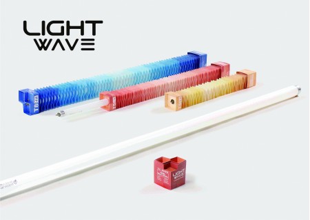 LIGHT WAVE／光波 燈管包裝設計作品示意圖 (樹德科大提供)