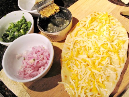 ingredients for cheesy onion pancake