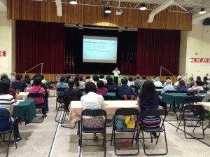 「2016年多倫多地區臺語教師研習會」學員在上課。（主辦方提供）