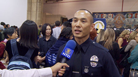 毕业警官 Ivan Xu接受采访。（杨阳/大纪元）