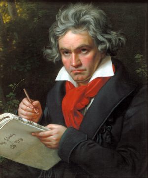 貝多芬肖像，約瑟‧卡爾‧施蒂勒（Joseph Karl Stieler）繪。（維基百科公有領域）