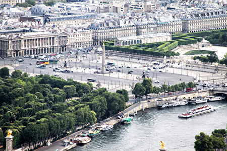 從艾非爾鐵塔俯瞰巴黎協和廣場（公共領域）
