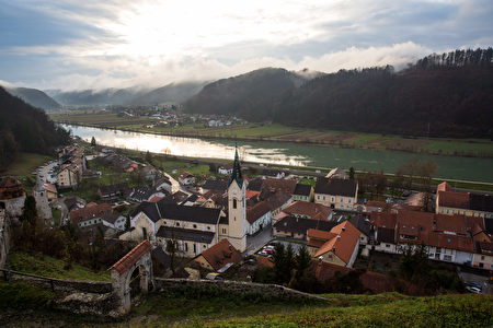 SEVNICA, SLOVENIA - NOVEMBER 28: A general view of Sevnica's old town by the Sava River on November 28, 2016 in Sevnica, Slovenia. Born in Slovenia, Melania Trump was raised in the town of Sevnica, by her father, a car salesman, and her mother, a pattern maker at a textile factory. The former model will become the second foreign-born First Lady of the United States when her husband Donald Trump is sworn in as President during a ceremony in Washington DC on January 20, 2017. (Photo by Jack Taylor/Getty Images)